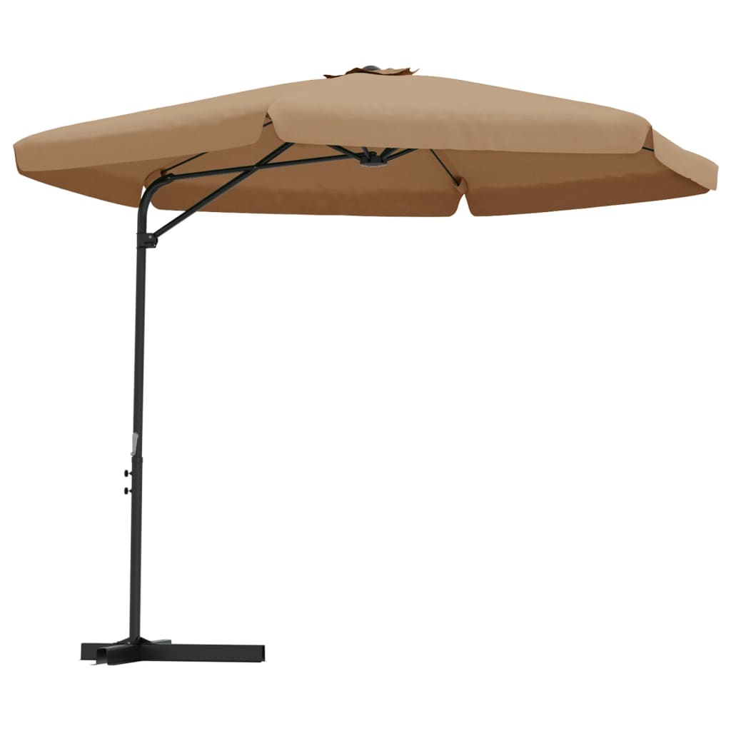 Parasol met stalen paal 300 cm taupe - AllerleiShop