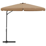 Parasol met stalen paal 300 cm taupe - AllerleiShop