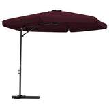 Parasol met stalen paal 300 cm bordeauxrood - AllerleiShop