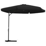 Parasol met stalen paal 300 cm zwart - AllerleiShop