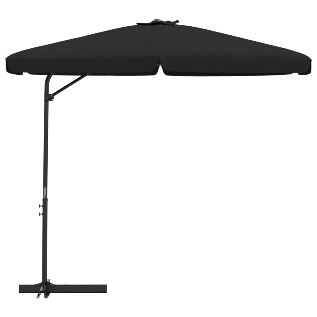 Parasol met stalen paal 300 cm zwart - AllerleiShop