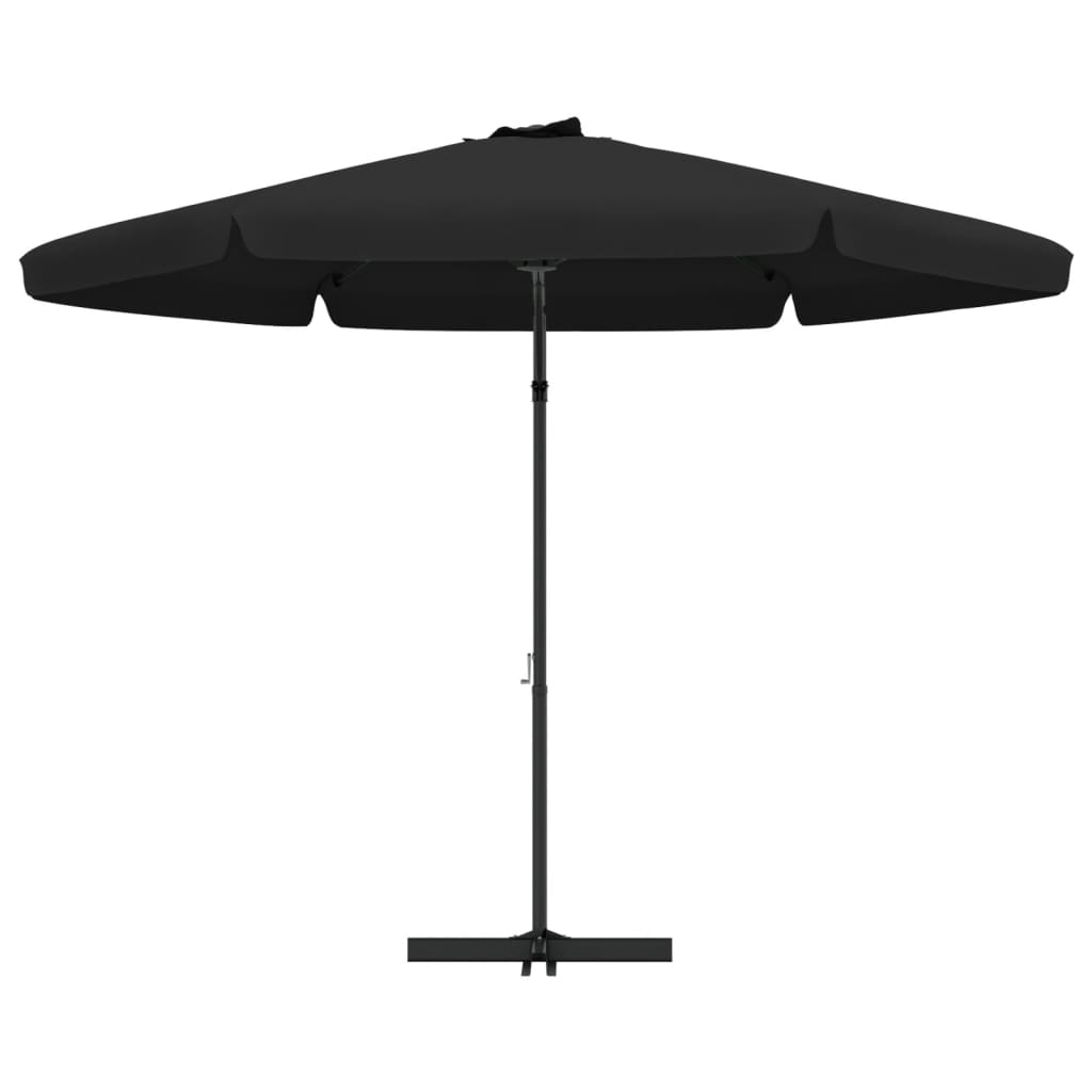 Parasol met stalen paal 300 cm zwart - AllerleiShop