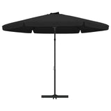 Parasol met stalen paal 300 cm zwart - AllerleiShop