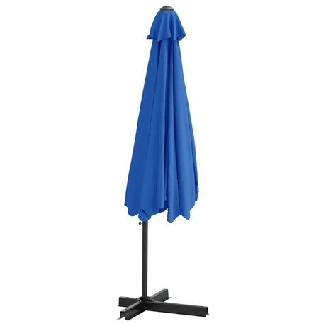 Parasol met stalen paal 300 cm azuurblauw - AllerleiShop