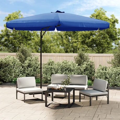 Parasol met stalen paal 300 cm azuurblauw - AllerleiShop