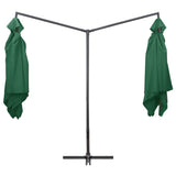 Parasol dubbel met stalen paal 250x250 cm groen - AllerleiShop