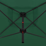 Parasol dubbel met stalen paal 250x250 cm groen - AllerleiShop