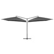 Parasol dubbel met stalen paal 250x250 cm antraciet - AllerleiShop