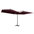 Parasol dubbel met stalen paal 250x250 cm bordeauxrood - AllerleiShop