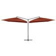 Parasol dubbel met stalen paal 250x250 cm terracottakleurig - AllerleiShop