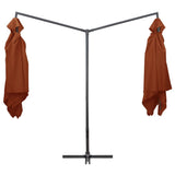 Parasol dubbel met stalen paal 250x250 cm terracottakleurig - AllerleiShop