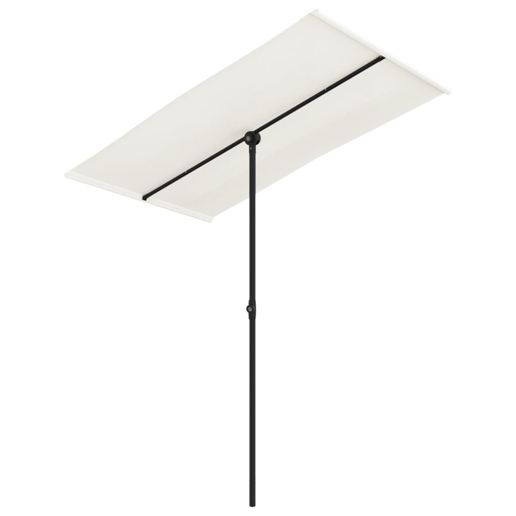 Parasol met aluminium paal 180x110 cm zandwit - AllerleiShop