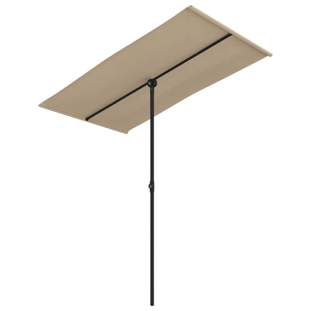 Parasol met aluminium paal 180x110 cm taupe - AllerleiShop