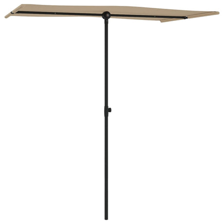 Parasol met aluminium paal 180x110 cm taupe - AllerleiShop