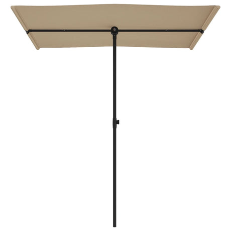 Parasol met aluminium paal 180x110 cm taupe - AllerleiShop