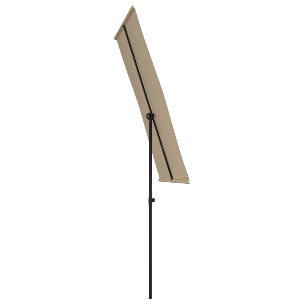 Parasol met aluminium paal 180x110 cm taupe - AllerleiShop