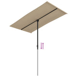 Parasol met aluminium paal 180x110 cm taupe - AllerleiShop