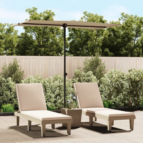 Parasol met aluminium paal 180x110 cm taupe - AllerleiShop