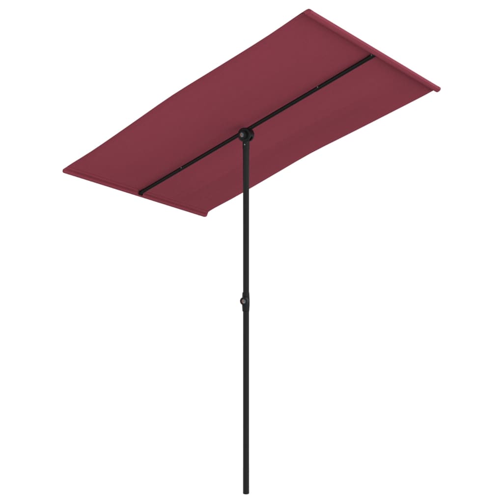 Parasol met aluminium paal 180x110 cm bordeauxrood - AllerleiShop