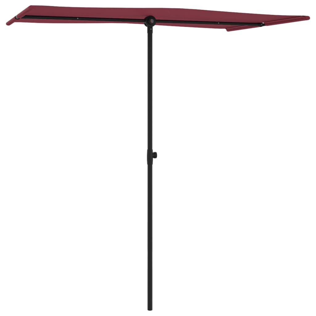 Parasol met aluminium paal 180x110 cm bordeauxrood - AllerleiShop