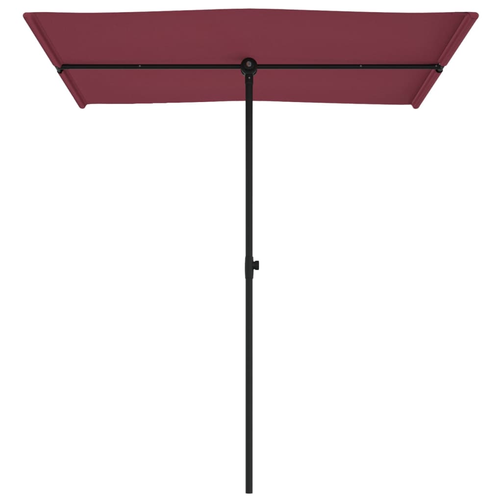 Parasol met aluminium paal 180x110 cm bordeauxrood - AllerleiShop