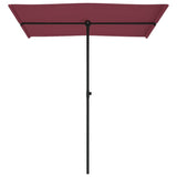 Parasol met aluminium paal 180x110 cm bordeauxrood - AllerleiShop