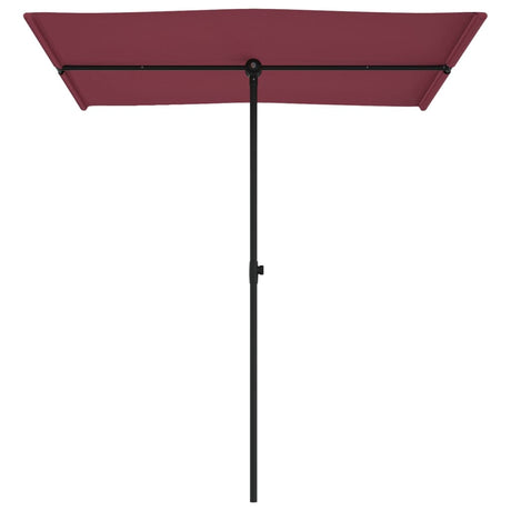 Parasol met aluminium paal 180x110 cm bordeauxrood - AllerleiShop