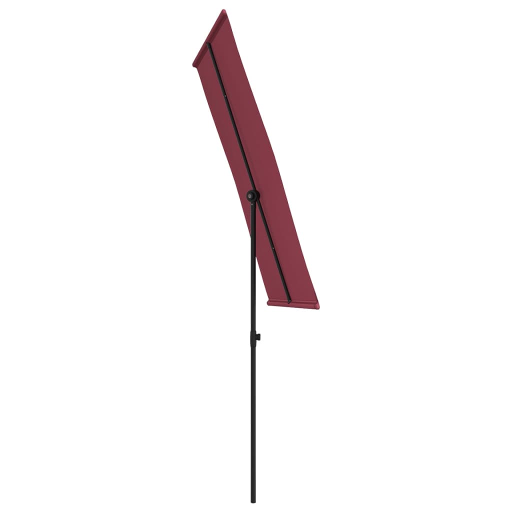 Parasol met aluminium paal 180x110 cm bordeauxrood - AllerleiShop