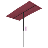 Parasol met aluminium paal 180x110 cm bordeauxrood - AllerleiShop