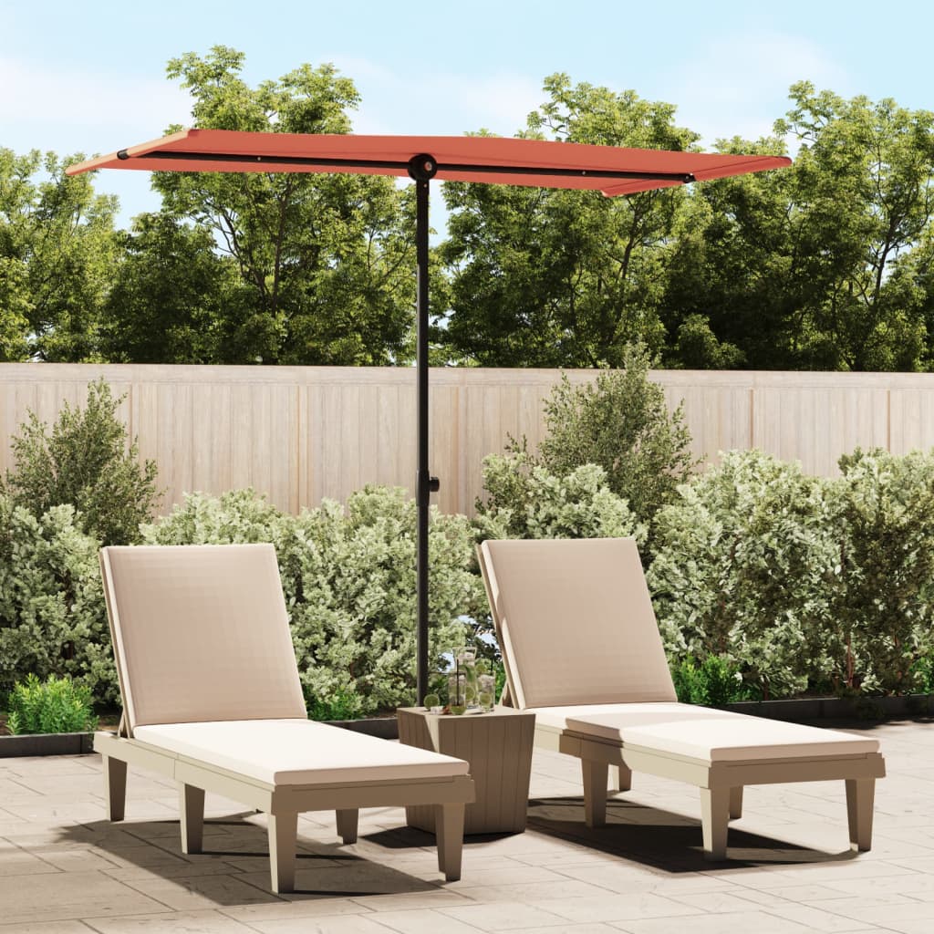 Parasol met aluminium paal 180x110 cm terracottakleurig - AllerleiShop