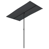 Parasol met aluminium paal 180x110 cm zwart - AllerleiShop