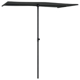 Parasol met aluminium paal 180x110 cm zwart - AllerleiShop