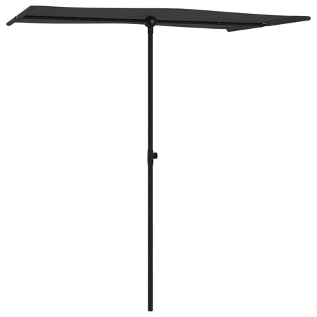 Parasol met aluminium paal 180x110 cm zwart - AllerleiShop