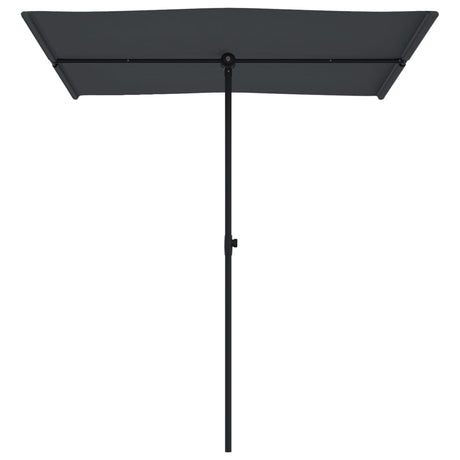 Parasol met aluminium paal 180x110 cm zwart - AllerleiShop