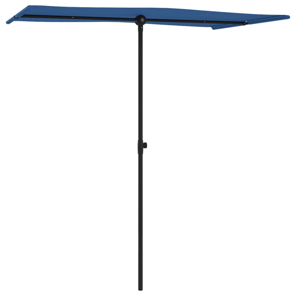 Parasol met aluminium paal 180x110 cm azuurblauw - AllerleiShop