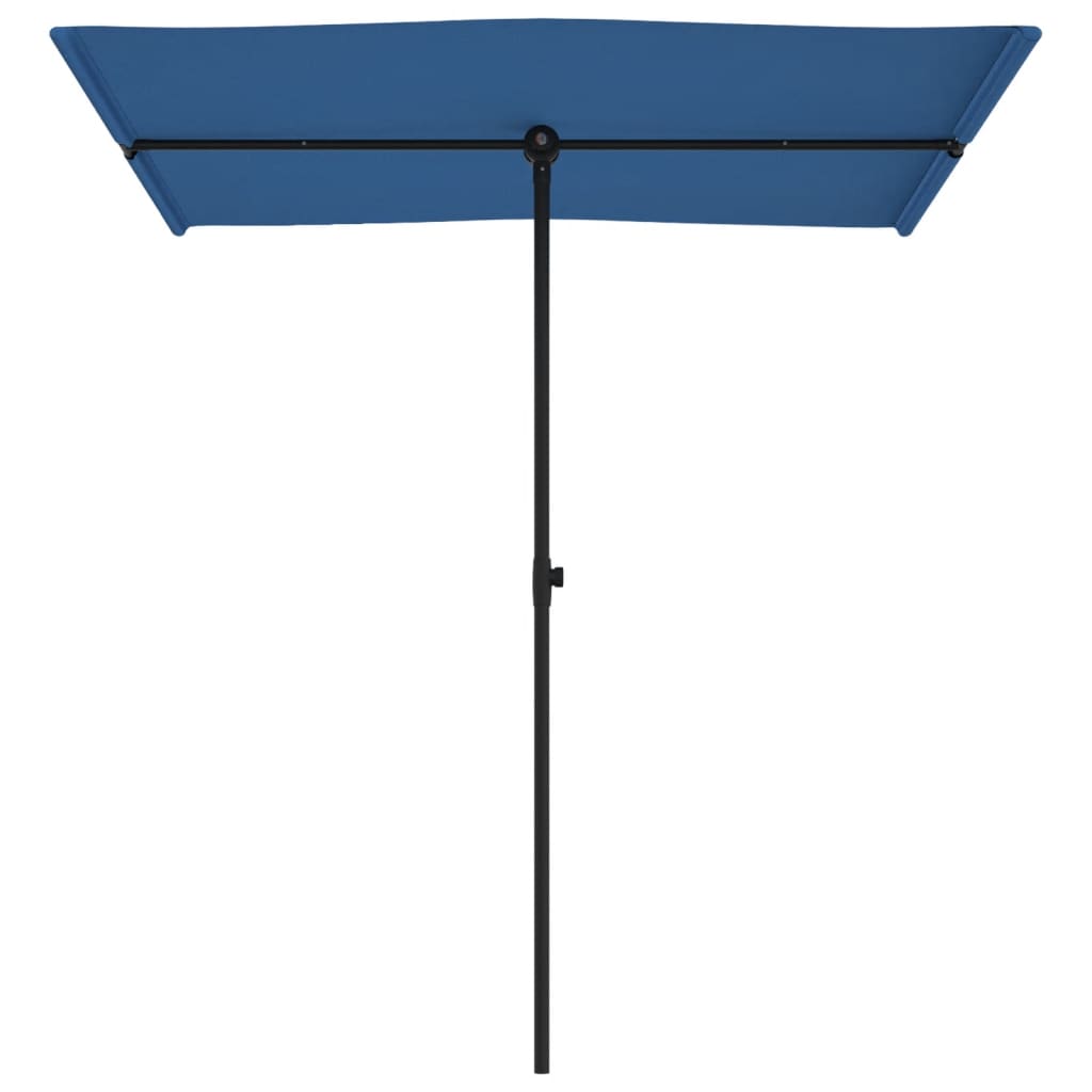 Parasol met aluminium paal 180x110 cm azuurblauw - AllerleiShop