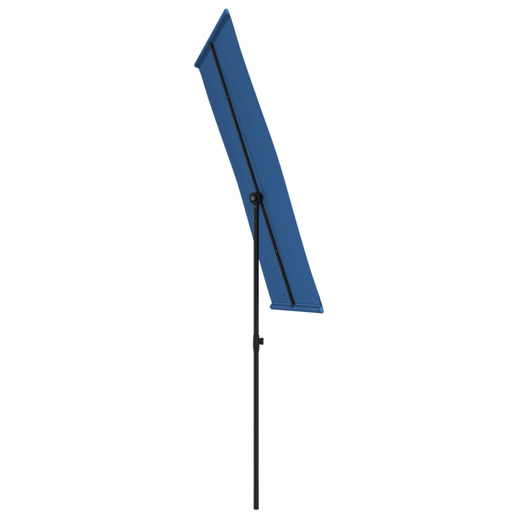 Parasol met aluminium paal 180x110 cm azuurblauw - AllerleiShop