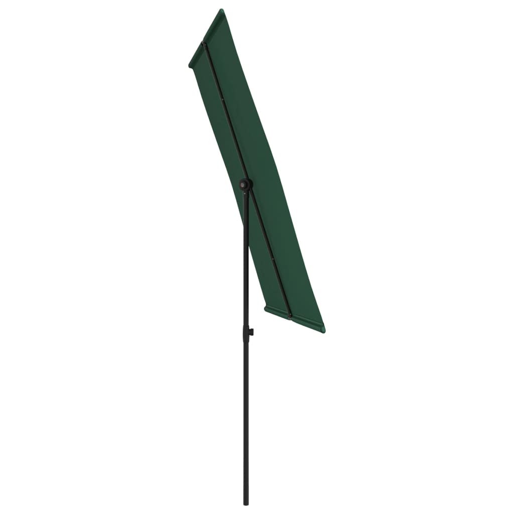 Parasol met aluminium paal 2x1,5 m groen - AllerleiShop