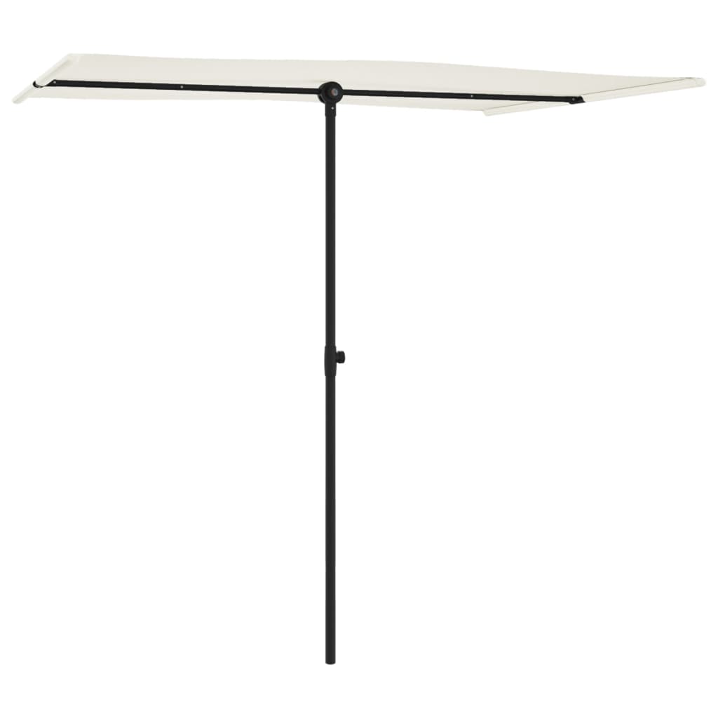 Parasol met aluminium paal 2x1,5 m zandwit - AllerleiShop