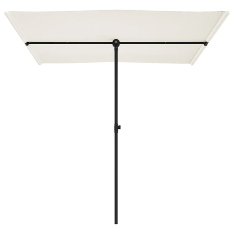 Parasol met aluminium paal 2x1,5 m zandwit - AllerleiShop