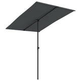 Parasol met aluminium paal 2x1,5 m antracietkleurig - AllerleiShop