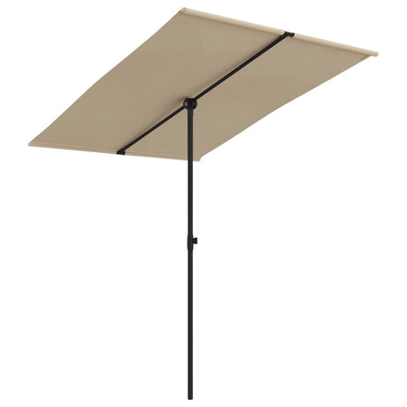 Parasol met aluminium paal 2x1,5 m taupe - AllerleiShop