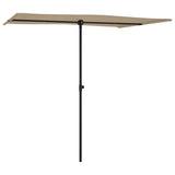 Parasol met aluminium paal 2x1,5 m taupe - AllerleiShop