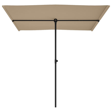 Parasol met aluminium paal 2x1,5 m taupe - AllerleiShop