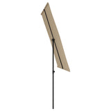 Parasol met aluminium paal 2x1,5 m taupe - AllerleiShop