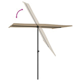 Parasol met aluminium paal 2x1,5 m taupe - AllerleiShop