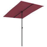 Parasol met aluminium paal 2x1,5 m bordeauxrood - AllerleiShop