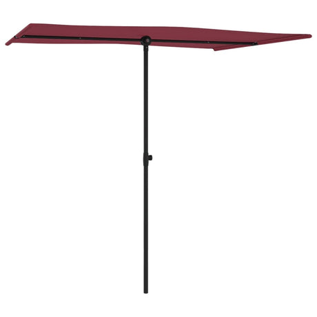 Parasol met aluminium paal 2x1,5 m bordeauxrood - AllerleiShop