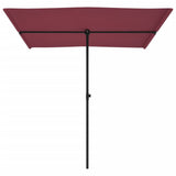 Parasol met aluminium paal 2x1,5 m bordeauxrood - AllerleiShop