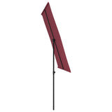 Parasol met aluminium paal 2x1,5 m bordeauxrood - AllerleiShop